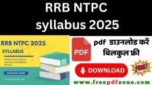 RRB NTPC Syllabus 2025 PDF Download